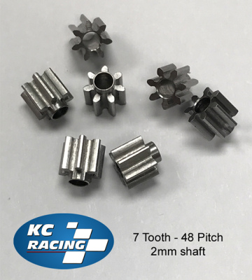 7 Tooth 48 Pitch Pinion - 4 Gears