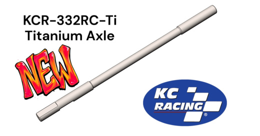 3/32” TITANIUM Reduced Center Rear Axle - w/Flats