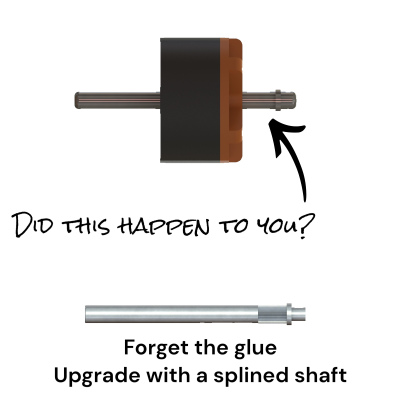 2mm Motor Shaft Upgrade - 2 shafts