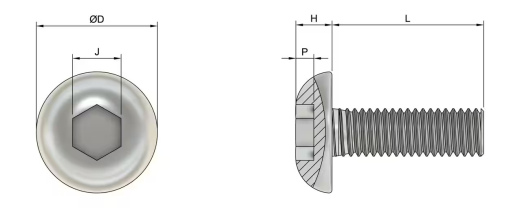 Button Head Motor Mtg Screws - M2 x 4mm - Machine Thread