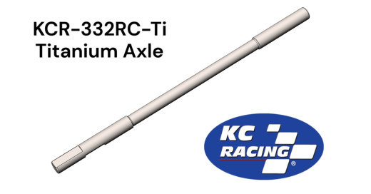 3/32” TITANIUM Reduced Center Rear Axle - w/Flats