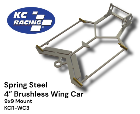Spring Steel 4” BRUSHLESS Wing Car Chassis
